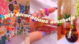 DIY DÉCORATIONS AESTHETIC pour chambre 2021 [upl. by Akiwak]