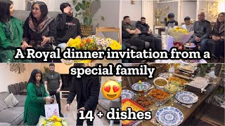 A ROYAL DINNER INVITATION WITH A SPECIAL FAN FAMILY 🥘🍗🥰 14  DISHES PREPARED 🍗🥘 [upl. by Nilauqcaj]