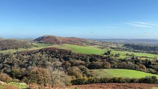 The vista from Titterstone Clee Hill to All Stretton from Ragleth Hill Church Stretton Shropshire [upl. by Hamnet855]