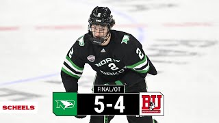 UND Hockey  Highlights at No 9 Boston University  11423 [upl. by Thorstein503]