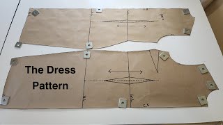 How to draft a dress pattern  Making a dress pattern from using a basic bodice [upl. by Rednirah]