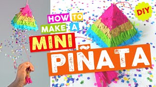 How to make a DIY Piñata Cute Mini rainbow Piñatas for fiestas  Best instructions and templates [upl. by Savina781]