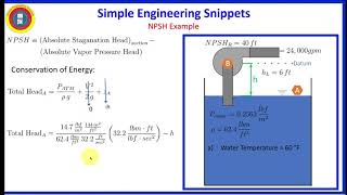 NPSH Example Varying Water Temperature [upl. by Oruhtra]