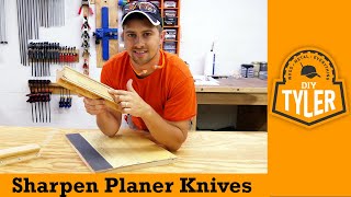 PlanerJointer Knife Sharpening Jig  How To [upl. by Yrgoerg]