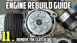 Remove the clutch  Vespa LML Engine rebuild tutorial Part 11 [upl. by Magnum542]