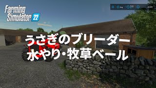 Court Farm 2 うさぎのブリーダーになります！貧乏農場、最小限の農機具で牧草のベールを作るよ！！ Farming Simulator 22 PS5 [upl. by Idona]