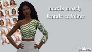 mini maxis match folder 400 items hair clothes amp more [upl. by Namyaw]