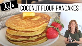 Keto Coconut Flour Pancakes  Super Soft amp Fluffy [upl. by Acirej]