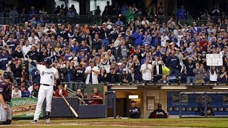 Braun Gets Standing Ovation In Brewers Opener [upl. by Hannaj]