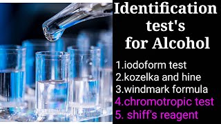 Identification test for Alcohol  ethanol and methanol chemical test  Toxicology  Forensics [upl. by Shakespeare228]