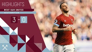 HIGHLIGHTS  WEST HAM UNITED 30 SOUTHAMPTON [upl. by Nniuq]