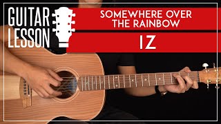 Somewhere Over The Rainbow Guitar Tutorial 🎸🌈 Israel IZ Kamakawiwoʻole Guitar Lesson Easy Chords [upl. by Tadd]