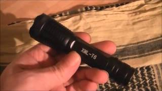 Skywolfeye XML T6 zoomable torch [upl. by Ruyam]