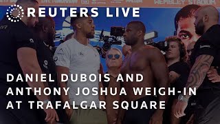 LIVE Daniel Dubois and Anthony Joshua weighin at Trafalgar Square [upl. by Eibber]