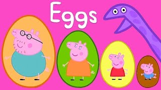 Peppa Pig Surprise Eggs  Learning for Kids [upl. by Leslie]