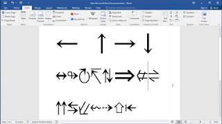 How to insert Arrows in Word [upl. by Nnaharas720]