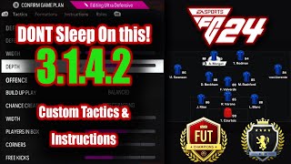 Surprisingly Underrated Unique 3142 Tactics EAFC 24 Tactics amp Instructions WGameplay eafc24 [upl. by Haliled41]