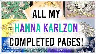 LESS THAN I THOUGHT 😬 Video Showcase of All My Completed Pages from Hanna Karlzon Books [upl. by Irneh]