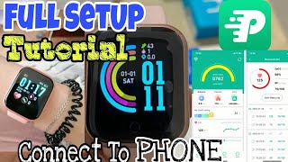 FitPro Full Tutorial  How To SetUp FitPro BRACELET Smart Watch D20Pro Connect To Phone [upl. by Asik]