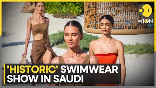 Saudi Arabia holds historic first swimwear fashion show  Latest News  WION [upl. by Ful]