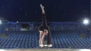 Irina Naumenko is working on hand balancing combinations [upl. by Mullen856]