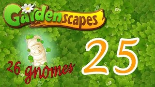 Gardenscapes level 25 NEW Walkthrough 26 gnomes [upl. by Lida]