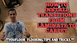 How To Install Transitions From Laminate To Carpet  Pergo 4 n 1 Transition [upl. by Thenna]