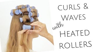 Curling with hot rollers Use your hair rollers amp create corkscrew curls amp Hollywood waves [upl. by Austine]