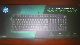 HP Pavilion Gaming Keyboard 500 UnboxingOverview [upl. by Odoric]