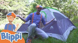 Blippi Visits A Camp Site  Learning How To Camp  Educational Videos For Kids [upl. by Acnayb]