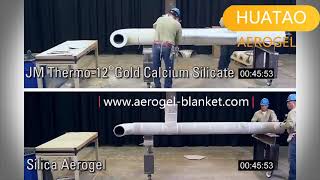 Aerogel blanket Installation for pipe [upl. by Kenward]