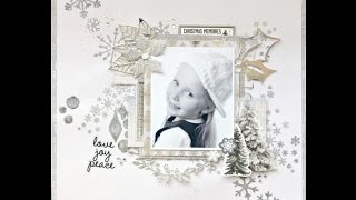 DIY Scrapbooking Tutorial  Christmas Layout [upl. by Viradis233]