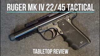 Ruger MK IV 2245 Tactical Pistol Tabletop Review – Episode 202037 [upl. by Enneite]