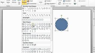 Word 2010 Tutorial Inserting Shapes Microsoft Training Lesson 131 [upl. by Forras]