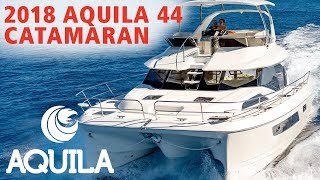 2018 Aquila 44 Power Catamaran at MarineMax St Petersburg [upl. by Eanom]