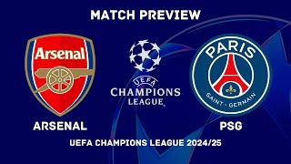 Arsenal Vs Paris SaintGermain  Champions League 202425 MD 2 Preview  Predictions Lineups H2H [upl. by Izawa]