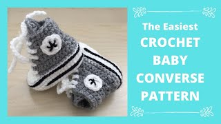 Crochet Converse Baby Booties [upl. by Otilesoj42]