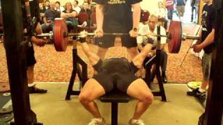 Greg quotMutantquot Doucette WPC 90 kg world record 221kg bench press raw [upl. by Henigman892]