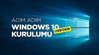 Windows 10 İndirme ve USBden Windows 10 Kurulumu Sıfırdan Adım Adım Nasıl Yapılır [upl. by Savell]