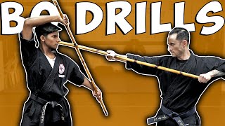 EASY to learn Bo Staff Drills [upl. by Seadon]