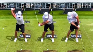 BROOKS KOEPKA GOLF SWING  IRON SWING  Full Speed  SLOW MOTION [upl. by Nazus985]