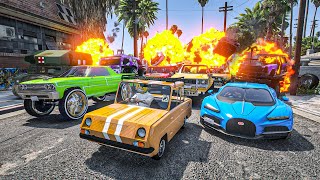 EL ÚLTIMO EXPLOTA CON COCHES ALEATORIOS ME TOCA EL PEOR VEHÍCULO  GTA 5 ONLINE [upl. by Trahurn609]