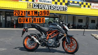 2021 KTM Duke 390 Ride [upl. by Ettenil]