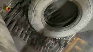 Tyre Shredder Machine  Industrial Metal Plastic Rubber Shredder [upl. by Suoivatnod]