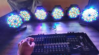 Mesa DMX Chauvet Obey 70 ribalta mooving makpro canhão AAATOP 60 leds [upl. by Dickenson952]