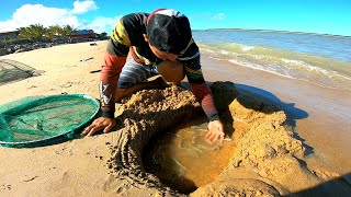 VEJA O QUE ENCONTRAMOS NA BEIRA DA PRAIA pescaria no mar [upl. by Eillim]