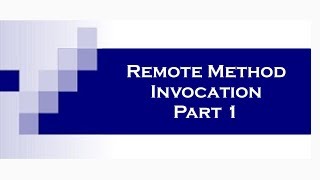 RMI Remote Method Invocation in Java Part 1 [upl. by Auqenahs]