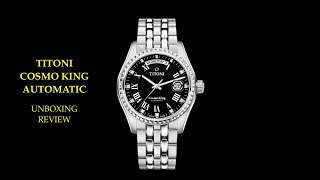 Titoni Cosmo King Automatic 797 S540 Watch  Review Valjoux Relogios [upl. by Airdnua]