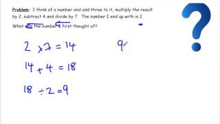 Maths Problem Solving Strategies  Working Backwards [upl. by Eniledam]