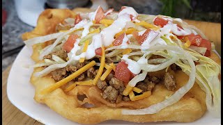 FRY BREAD  How To Make Fry Bread  Navajo Tacos Recipe Idea [upl. by Radman576]